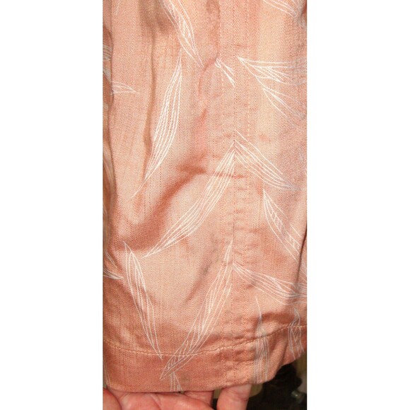New Womens NWT PrAna M Sun Drifter Dress Peach Apple Blossom Leaves Pockets Zip - Picture 9 of 11